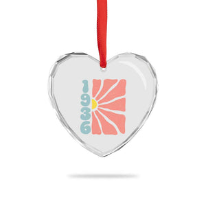 90th Birthday Heart Crystal Glass Ornament Vintage 1936 Boho Flowers 90 Years Old Birthday TS11 Print Your Wear