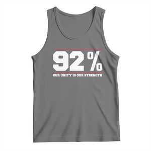 92 Percent Black Woman Power Tank Top 92% Our Unity Is Our Strength TS10 Black Heather Print Your Wear