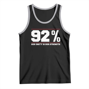 92 Percent Black Woman Power Tank Top 92% Our Unity Is Our Strength TS10 Black Athletic Heather Print Your Wear