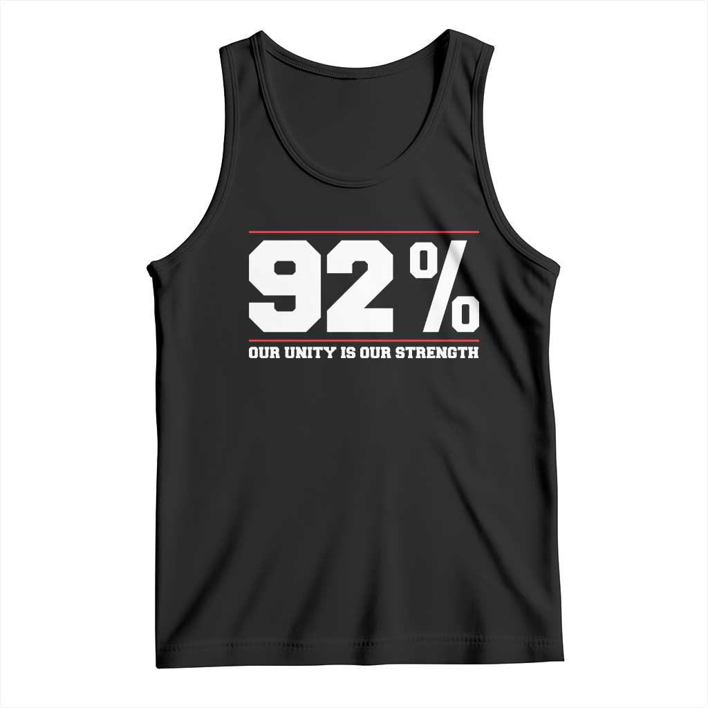 92 Percent Black Woman Power Tank Top 92% Our Unity Is Our Strength TS10 Black Print Your Wear