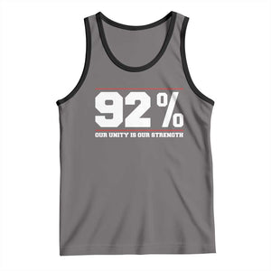 92 Percent Black Woman Power Tank Top 92% Our Unity Is Our Strength TS10 Deep Heather Black Print Your Wear