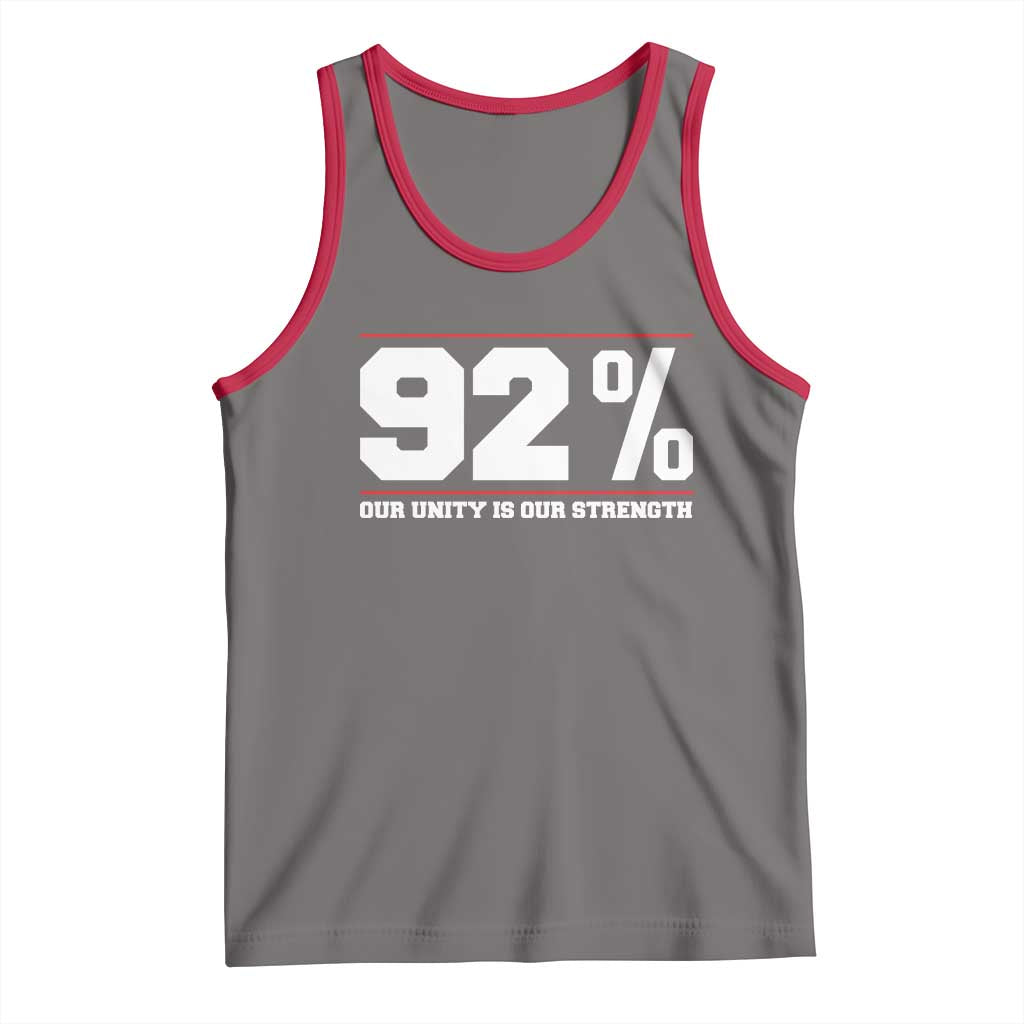 92 Percent Black Woman Power Tank Top 92% Our Unity Is Our Strength TS10 Deep Heather Red Print Your Wear