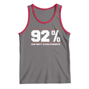 92 Percent Black Woman Power Tank Top 92% Our Unity Is Our Strength TS10 Deep Heather Red Print Your Wear
