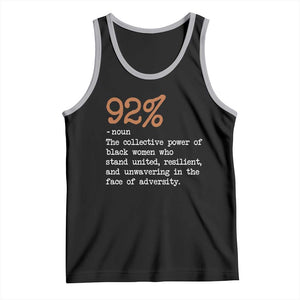 92 Percent Black Woman Power Tank Top The 92% African American Melanin Girls TS10 Black Athletic Heather Print Your Wear