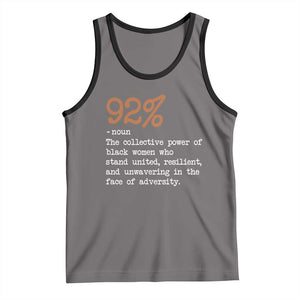 92 Percent Black Woman Power Tank Top The 92% African American Melanin Girls TS10 Deep Heather Black Print Your Wear