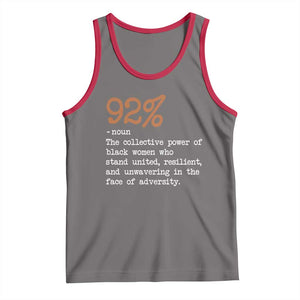 92 Percent Black Woman Power Tank Top The 92% African American Melanin Girls TS10 Deep Heather Red Print Your Wear