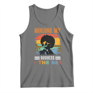 92 Percent Melanin African Women Tank Top Minding My Black Woman Business: The 92% TS10 Black Heather Print Your Wear