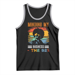 92 Percent Melanin African Women Tank Top Minding My Black Woman Business: The 92% TS10 Black Athletic Heather Print Your Wear