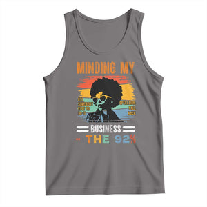 92 Percent Melanin African Women Tank Top Minding My Black Woman Business: The 92% TS10 Deep Heather Print Your Wear