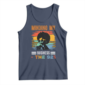92 Percent Melanin African Women Tank Top Minding My Black Woman Business: The 92% TS10 Navy Print Your Wear