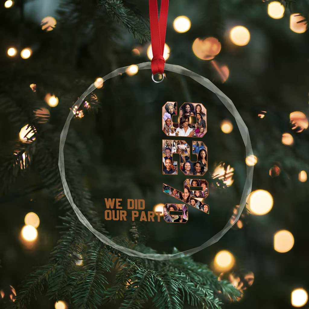92 Percent Black Woman Power Crystal Glass Ornament 92 Percent Melanin Girls TS10 Print Your Wear