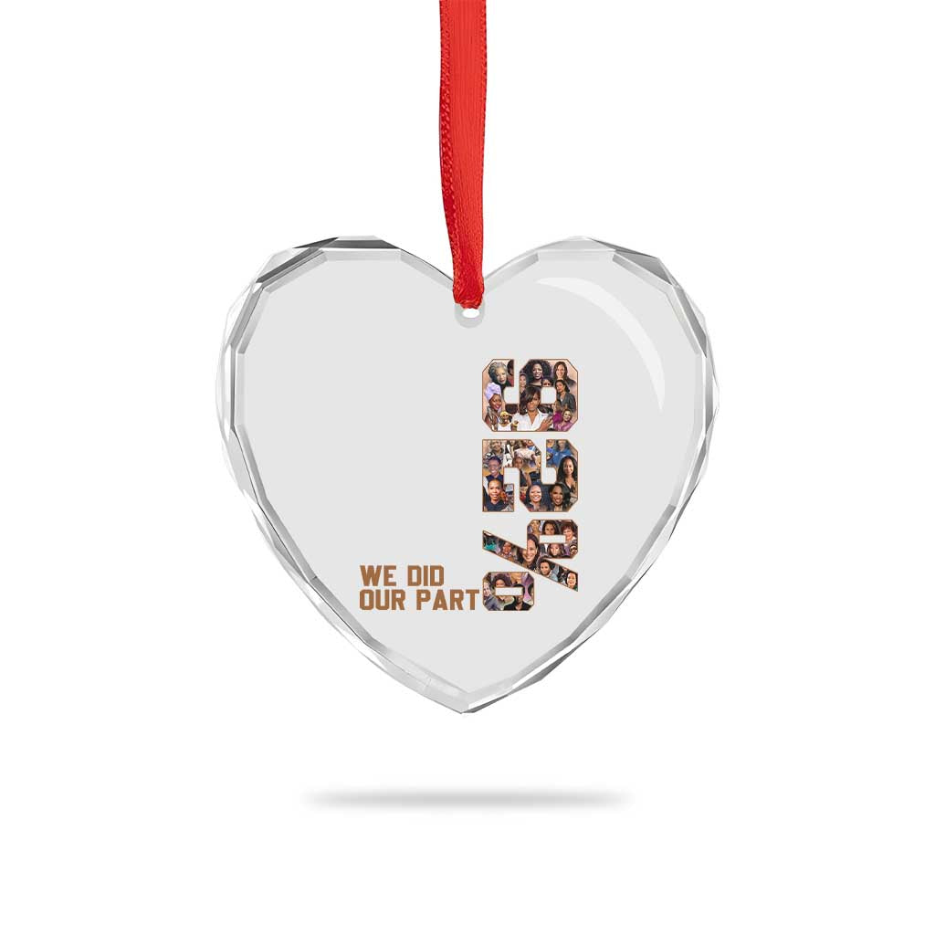 92 Percent Black Woman Power Heart Crystal Glass Ornament 92 Percent Melanin Girls TS10 Print Your Wear