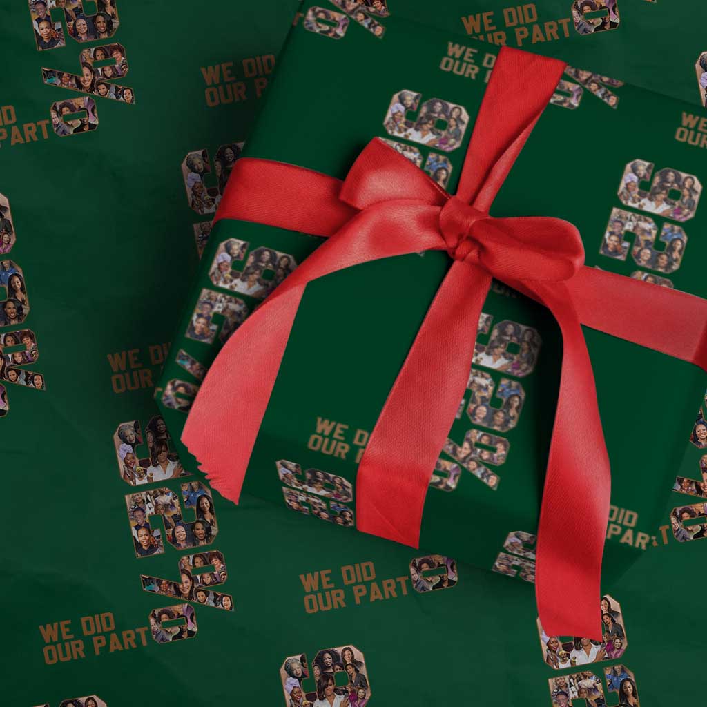 92 Percent Black Woman Power Wrapping Paper Roll 92 Percent Melanin Girls TS10 Green Print Your Wear