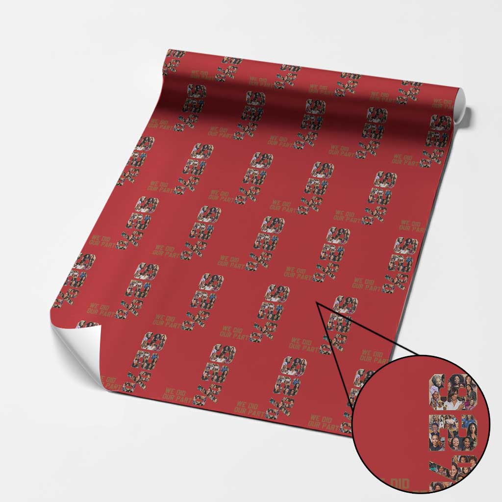 92 Percent Black Woman Power Wrapping Paper Roll 92 Percent Melanin Girls TS10 Red Print Your Wear