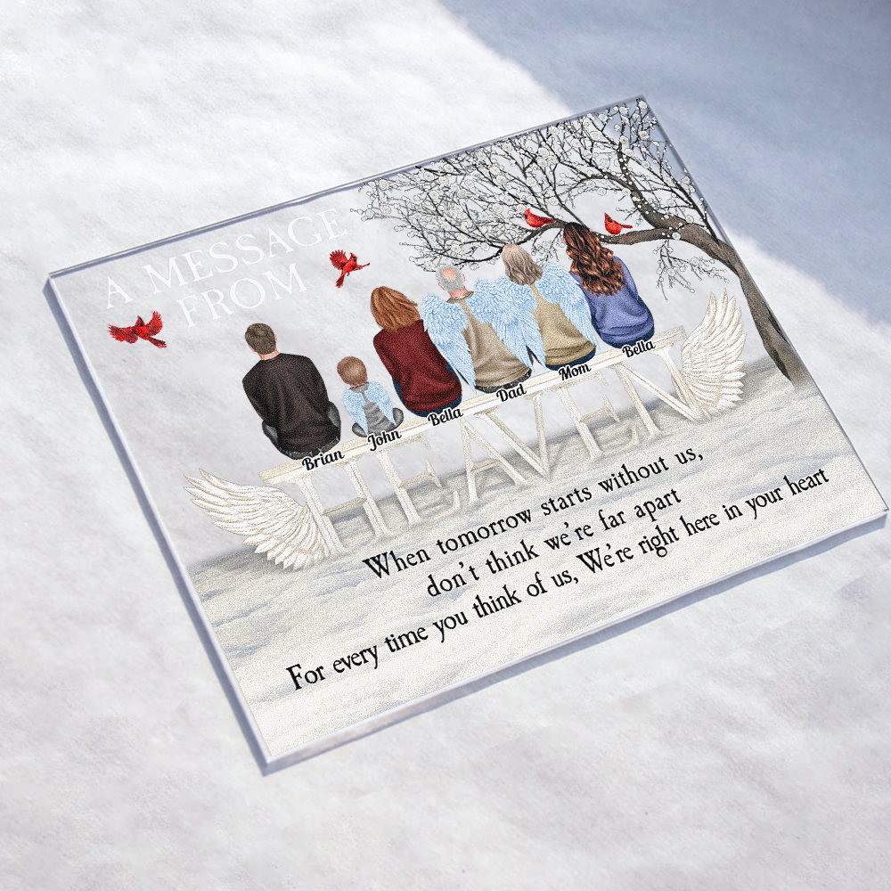 Personalized A Letter From Heaven Acrylic Plaque Memorial Gift, Sympathy Gift CTM Custom - Printyourwear