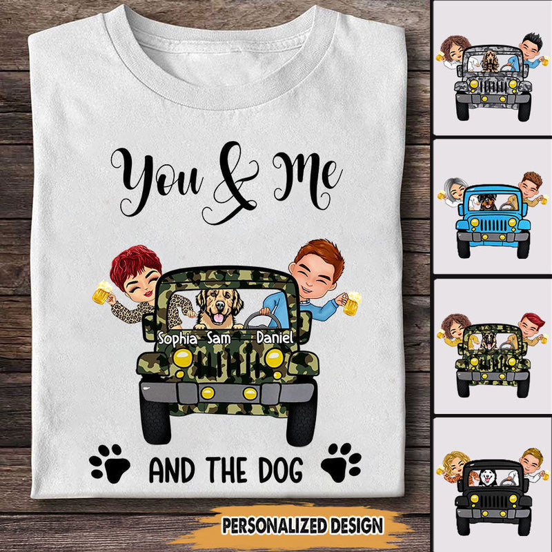 Custom JP T Shirt You and Me and The Dog JP and Beer Couple Funny CTM Youth Custom - Printyourwear
