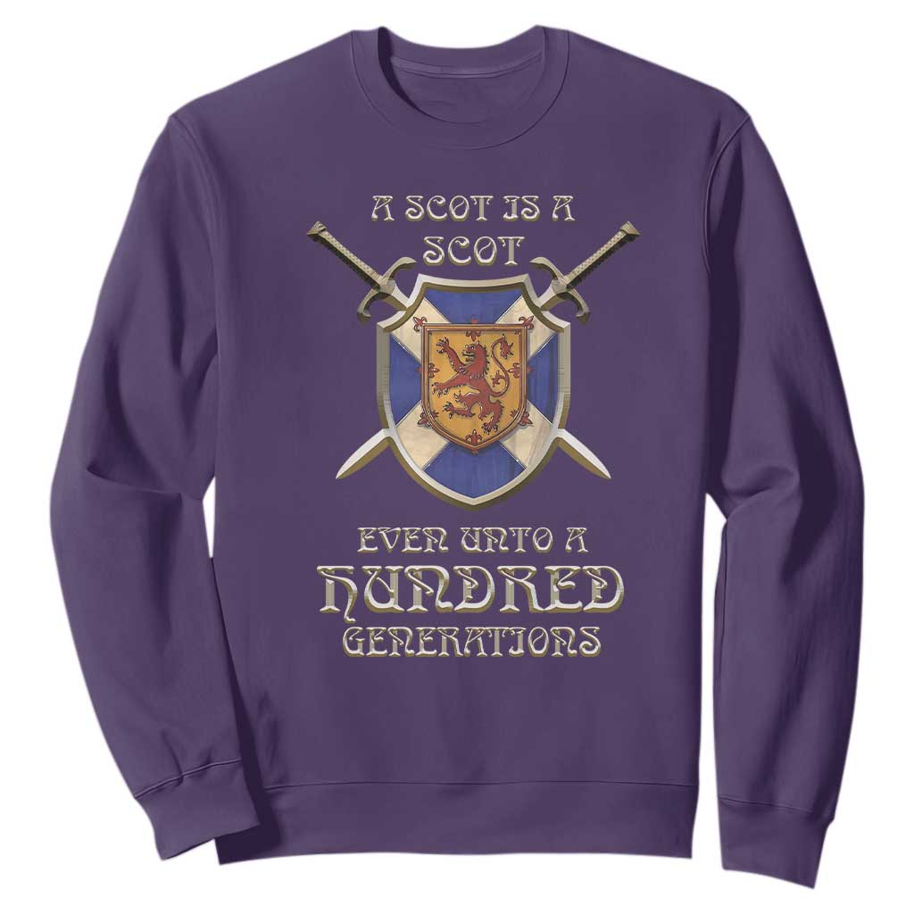A Scot Is A Scot Even Unto A Hundred Generation Sweatshirt Scottish Pride TS11 Purple Print Your Wear