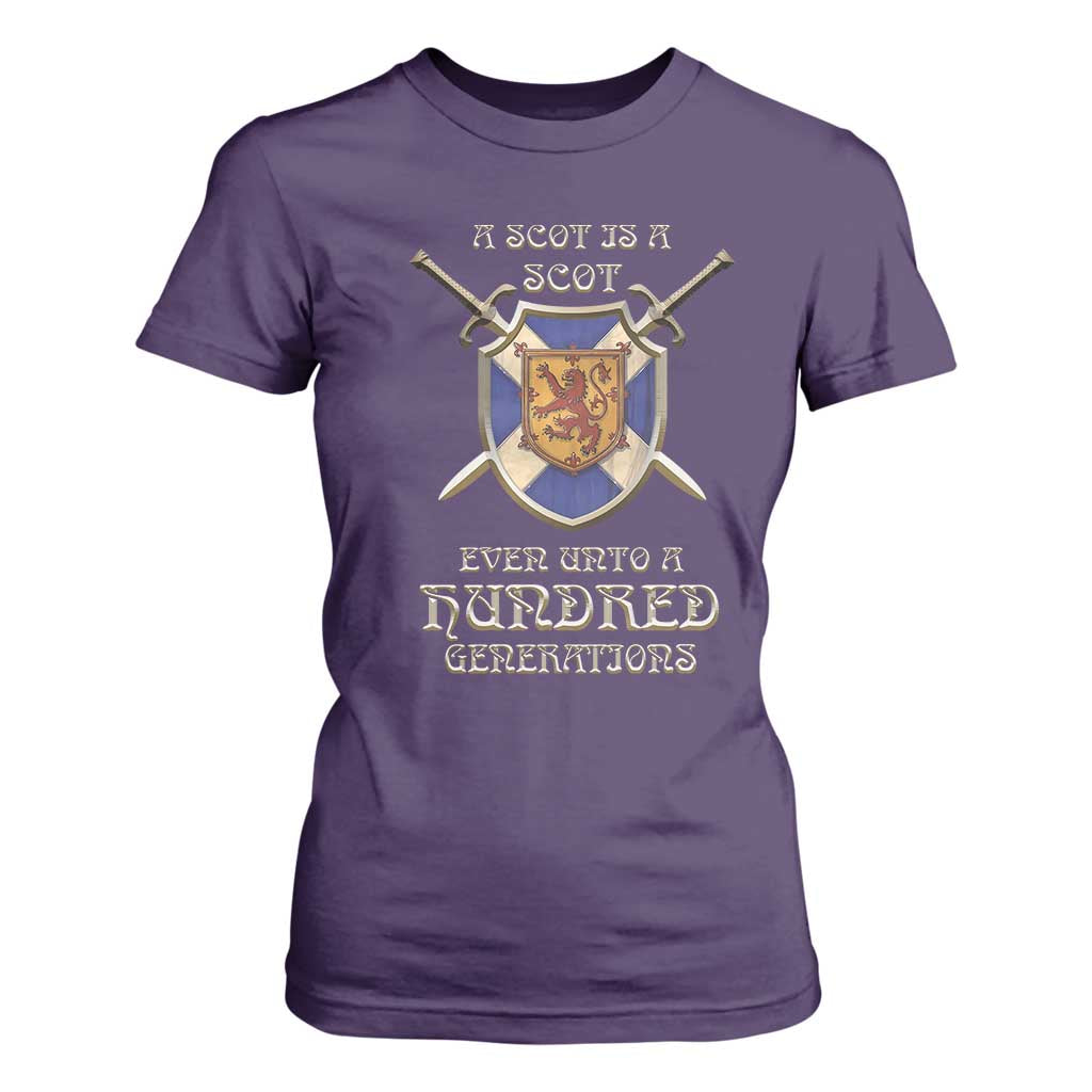 A Scot Is A Scot Even Unto A Hundred Generation T Shirt For Women Scottish Pride TS11 Purple Print Your Wear
