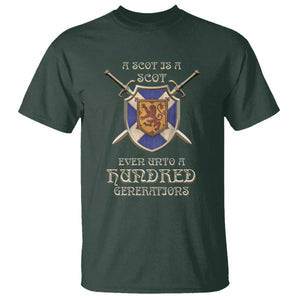 A Scot Is A Scot Even Unto A Hundred Generation T Shirt Scottish Pride TS11 Dark Forest Green Print Your Wear