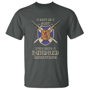 A Scot Is A Scot Even Unto A Hundred Generation T Shirt Scottish Pride TS11 Dark Heather Print Your Wear