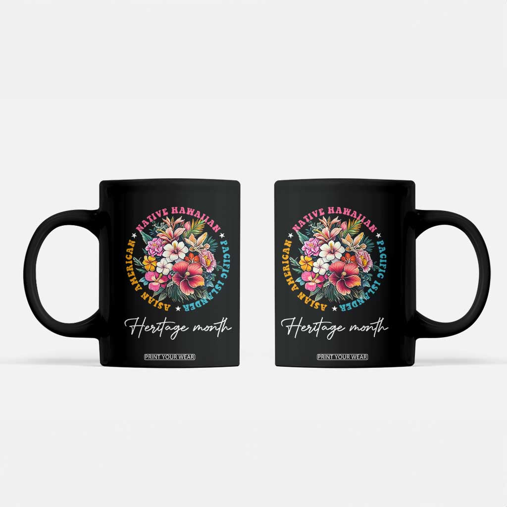 AAPI Heritage Month Coffee Mug Asian American Native Hawaiian Pacific Islander Vintage TS02 Black Print Your Wear