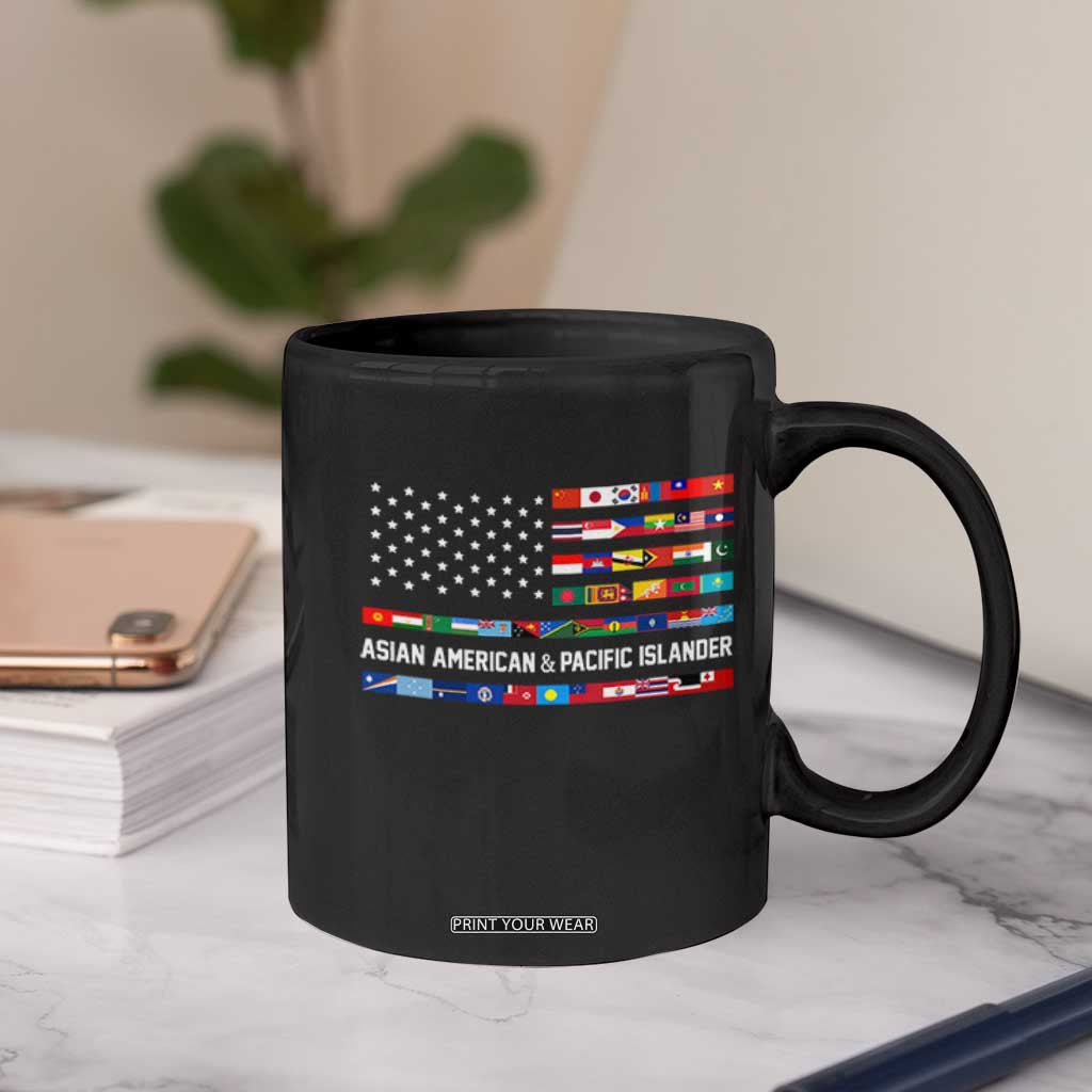 AAPI Heritage Month Coffee Mug Asian American and Pacific Islander USA Flag TS02 Print Your Wear