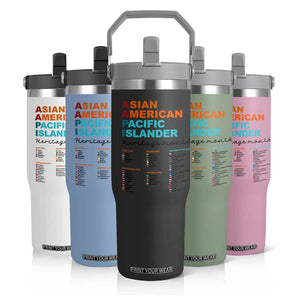 AAPI Heritage Month Flip Straw Tumbler Asian American and Pacific Islander Countries Pride TS02 Print Your Wear