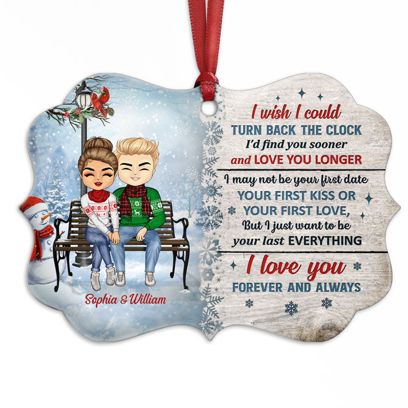 Personalized JP Christmas Ornaments Couple The Day I Met You Aluminum CTM Custom - Printyourwear