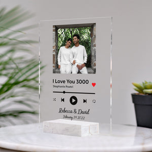 Custom Favorite Song Plaque - Personalized Photo Anniversary Valentine Couples Gift Acrylic Plaque CTM02 Custom - Printyourwear