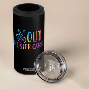 Adoption Foster Parents 4 in 1 Can Cooler Tumbler Peace Out Foster Care TS11 Print Your Wear