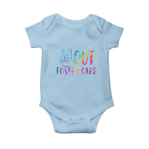 Adoption Foster Parents Baby Onesie Peace Out Foster Care TS11 Light Blue Print Your Wear