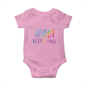 Adoption Foster Parents Baby Onesie Peace Out Foster Care TS11 Light Pink Print Your Wear