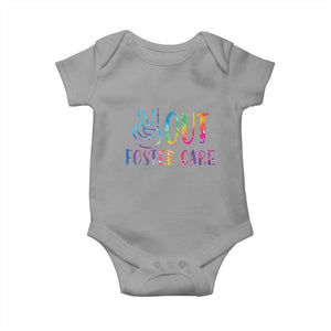 Adoption Foster Parents Baby Onesie Peace Out Foster Care TS11 Sport Gray Print Your Wear
