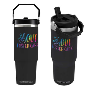 Adoption Foster Parents Flip Straw Tumbler Peace Out Foster Care TS11 One Size: 30 oz Black Print Your Wear