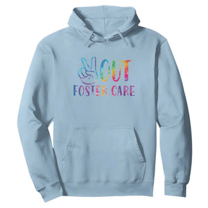 Adoption Foster Parents Hoodie Peace Out Foster Care TS11 Light Blue Print Your Wear