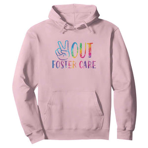 Adoption Foster Parents Hoodie Peace Out Foster Care TS11 Light Pink Print Your Wear