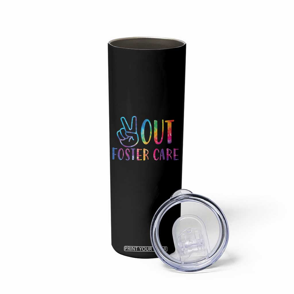 Adoption Foster Parents Skinny Tumbler Peace Out Foster Care TS11 Print Your Wear