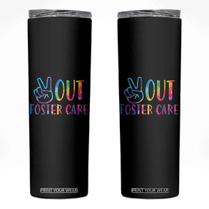 Adoption Foster Parents Skinny Tumbler Peace Out Foster Care TS11 Black Print Your Wear