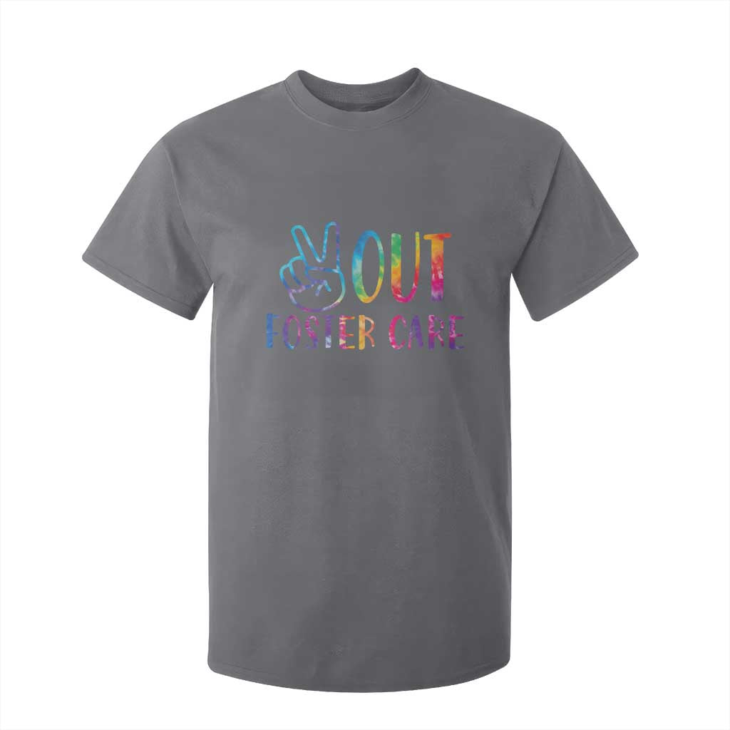 Adoption Foster Parents T Shirt For Kid Peace Out Foster Care TS11 Charcoal Print Your Wear