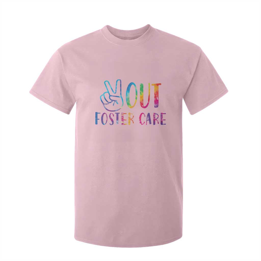 Adoption Foster Parents T Shirt For Kid Peace Out Foster Care TS11 Light Pink Print Your Wear