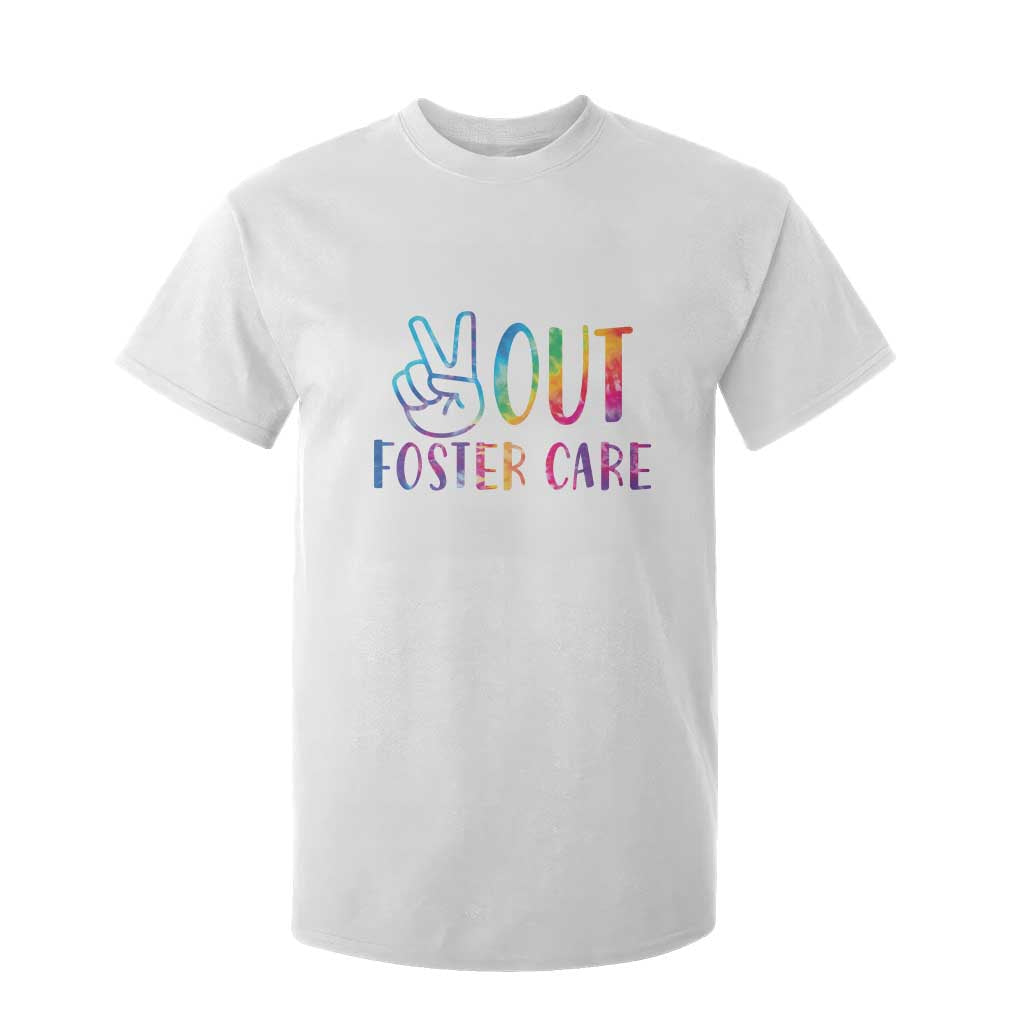 Adoption Foster Parents T Shirt For Kid Peace Out Foster Care TS11 White Print Your Wear