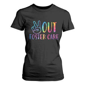 Adoption Foster Parents T Shirt For Women Peace Out Foster Care TS11 Black Print Your Wear