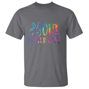 Adoption Foster Parents T Shirt Peace Out Foster Care TS11 Charcoal Print Your Wear