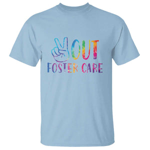 Adoption Foster Parents T Shirt Peace Out Foster Care TS11 Light Blue Print Your Wear