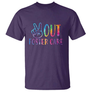 Adoption Foster Parents T Shirt Peace Out Foster Care TS11 Purple Print Your Wear