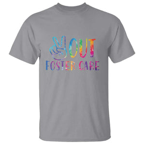 Adoption Foster Parents T Shirt Peace Out Foster Care TS11 Sport Gray Print Your Wear
