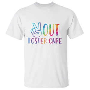 Adoption Foster Parents T Shirt Peace Out Foster Care TS11 White Print Your Wear