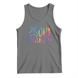 Adoption Foster Parents Tank Top Peace Out Foster Care TS11 Black Heather Print Your Wear