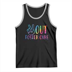 Adoption Foster Parents Tank Top Peace Out Foster Care TS11 Black Athletic Heather Print Your Wear