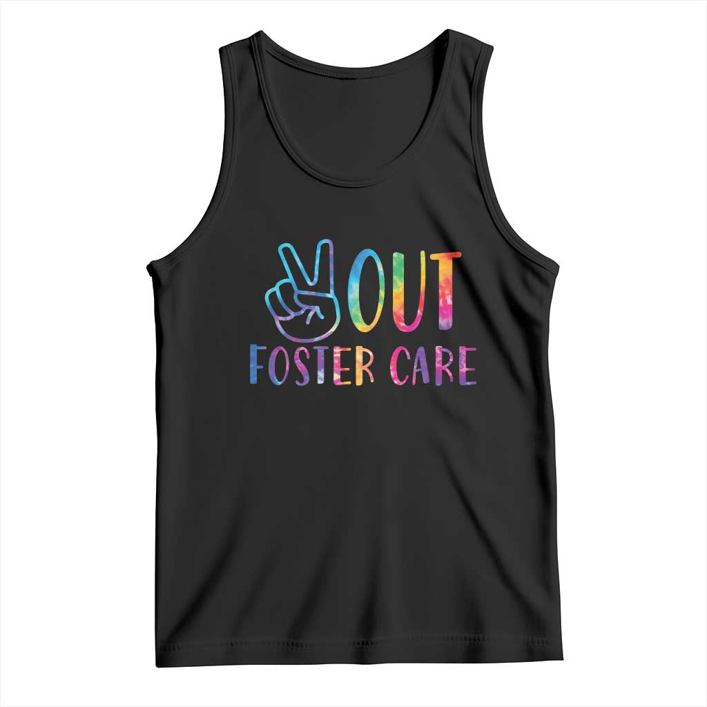 Adoption Foster Parents Tank Top Peace Out Foster Care TS11 Black Print Your Wear